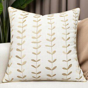 Lollipop Cushion Cover - 20x20 Inches Square - 100% Cotton Ivory